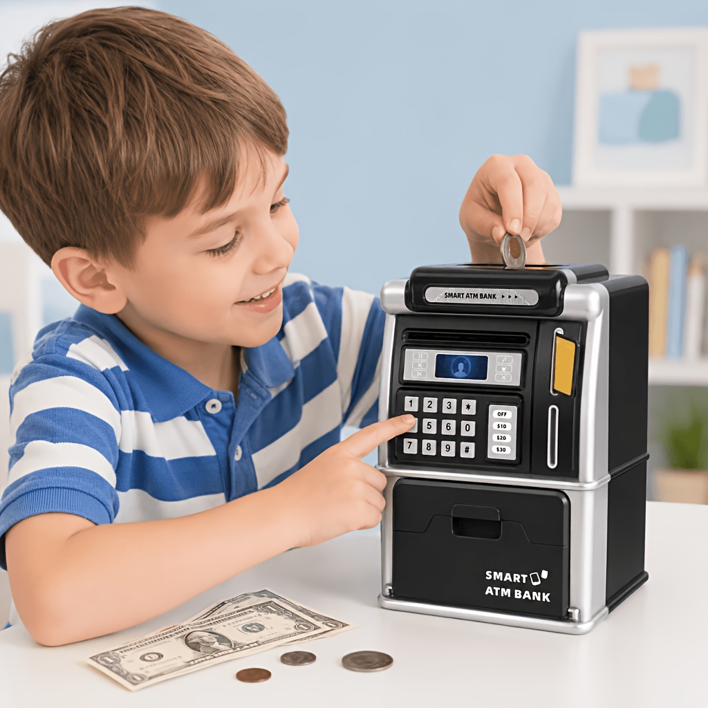 Умная копилка-банкомат, автома – обзор и цена Kids Education Savings